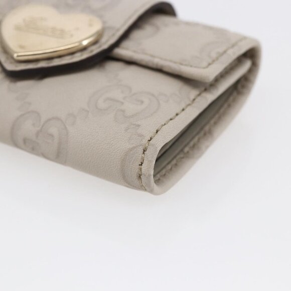 GUCCI Guccissima GG Canvas Key Case Leather White Auth - Picture 6 of 16